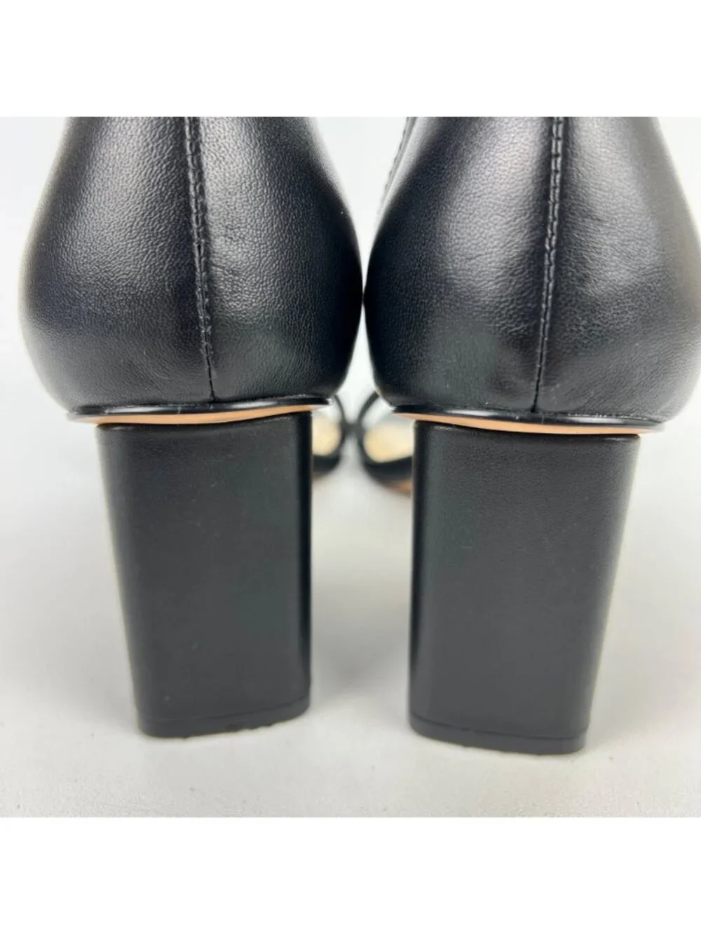 Vince Camuto Womens Margry Block Heel Sandal Black Leather Ankle Strap size 11